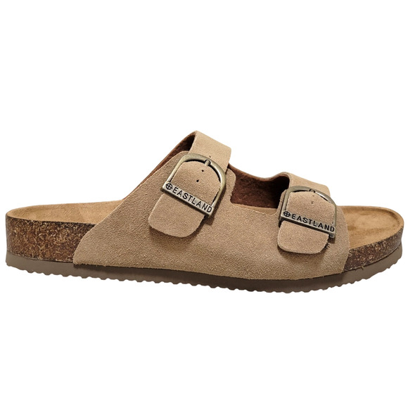 Eastland Men Cambridge Slip On Footbed Sandals Size US 9M Khaki Suede main image 4